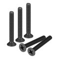 10 Pcs M4-0 7x35 Machine Screws Phillips Pan Cross Head Fasteners Bolts 304 Stainless Steel Black For Wall Socket House Repairs 