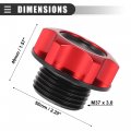 Motoforti Oil Filler Cap Engine Plug Cover For Toyota Fj Cruiser 2007-2014 Aluminum Alloy Red
