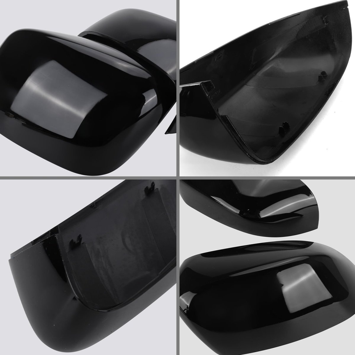 Glossy Black Mirror Cover Replace For 2014 2024 Jeep Cherokee And 2017 Compass 68228908aa Direct Replacement Style 2 Piece Set