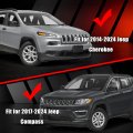 Glossy Black Mirror Cover Replace For 2014 2024 Jeep Cherokee And 2017 Compass 68228908aa Direct Replacement Style 2 Piece Set