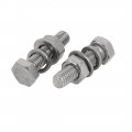 Uxcell 20pcs 304 Stainless Steel M6x25mm Hex Bolts W Nuts And Washers Assortment Kit
