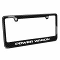 Ipick Image Made For Ram Power Wagon Black Real 3k Carbon Fiber Glossy Finish License Plate Frame