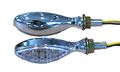 Ks Led Ultra Mini-marker Lights Oval Chrome 15 Leds 25-8912 