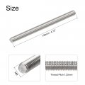 6pcs M8 X 120mm Fully Threaded Rod 304 Stainless Steel Right Hand Threads
