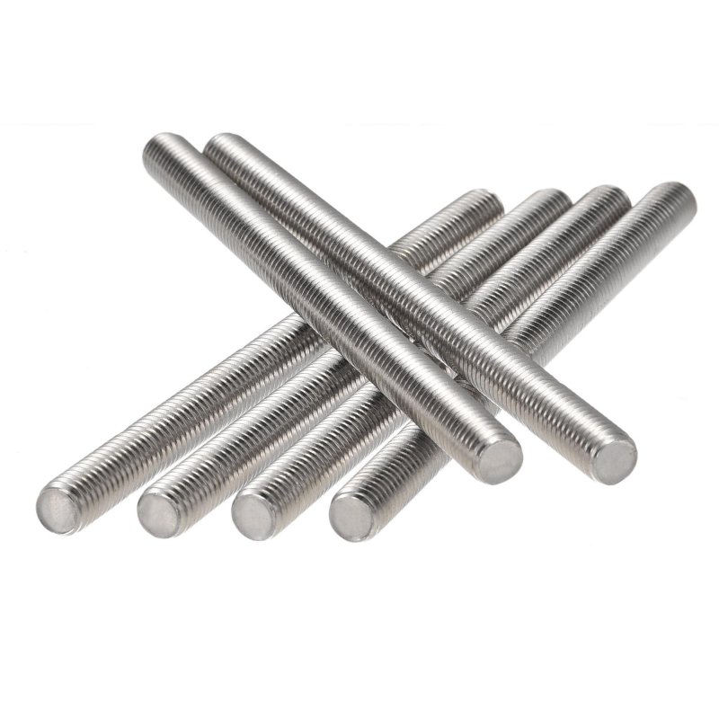 6pcs M8 X 120mm Fully Threaded Rod 304 Stainless Steel Right Hand Threads