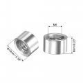 Uxcell Round Weld Nuts M6 X 10mm 6mm On Bung Female Nut Threaded 201 Stainless Steel Insert Weldable 4pcs