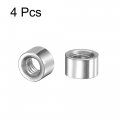 Uxcell Round Weld Nuts M6 X 10mm 6mm On Bung Female Nut Threaded 201 Stainless Steel Insert Weldable 4pcs