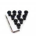Black Motorcycle Windshield Bolts For Kawasaki Zx9r 1994 1995 1996 1997 1998 1999 2000 2001 2002 2003 Windscreen Screw 
