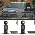 Full Led Amber Roof Cab Clearance Lights For 2003-2018 Dodge Ram 1500 2500 3500 Pickup Chrome Housing Clear Lens Safety Marker