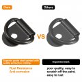 X Autohaux 6pcs D Ring Tieown Anchor 3mm Diameter Capacity Ds Lashing Ring For Trailer Truck Boat Rv Atv Suv Vehicle Cars Black