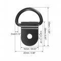 X Autohaux 6pcs D Ring Tieown Anchor 3mm Diameter Capacity Ds Lashing Ring For Trailer Truck Boat Rv Atv Suv Vehicle Cars Black