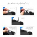 Ipick Image For Ford Mustang In Black Dome Logo On Chrome Two Abs Plastic License Plate Frame Screw Cover Set