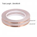 Uxcell Single-sided Conductive Tape Copper Foil Adhesive 4mm 6mm X 30m 98 4ft For Guitar Emi Shielding Crafts Electrical