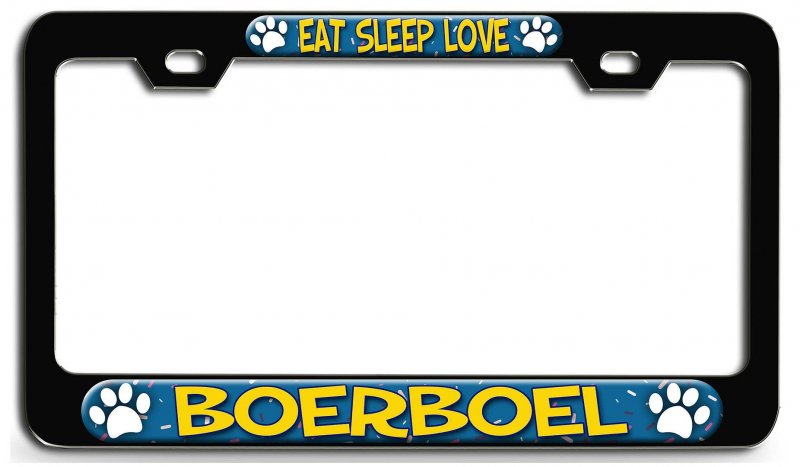 Eat Sleep Love Boerboel Dogs Pets Bl 3d Metal License Plate Frame Auto Suv Truck Tag Holder I76
