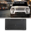 Front Bumper License Plate Holder Mounting Bracket For Land Rover Discovery 4 Lr4 2010 2016 Black Polypropylene Part Number