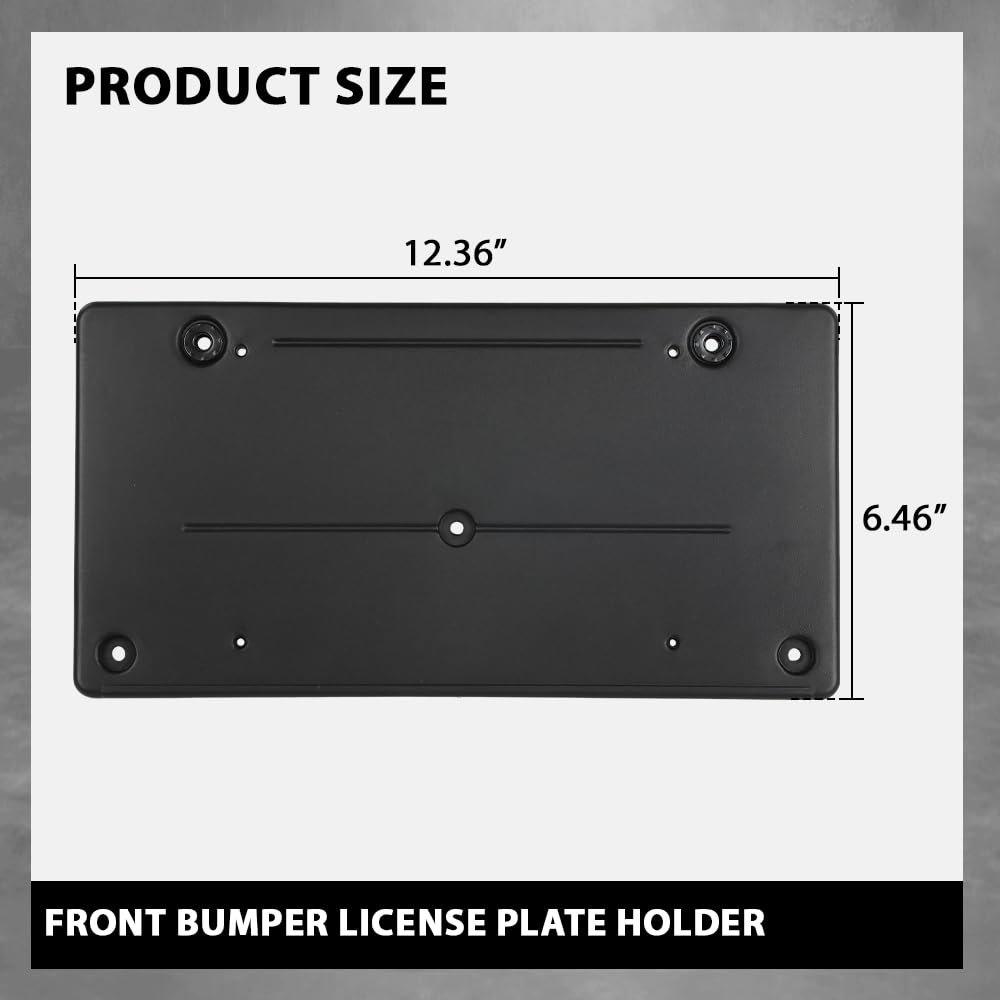 Front Bumper License Plate Holder Mounting Bracket For Land Rover Discovery 4 Lr4 2010 2016 Black Polypropylene Part Number