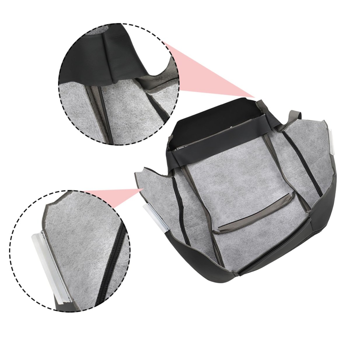 Bottom Black Seat Cover Replacement For Ram 1500 2500 3500 Truck 2013 2014 2015 2016 2017 2018 Custom Fit Artificial Leather
