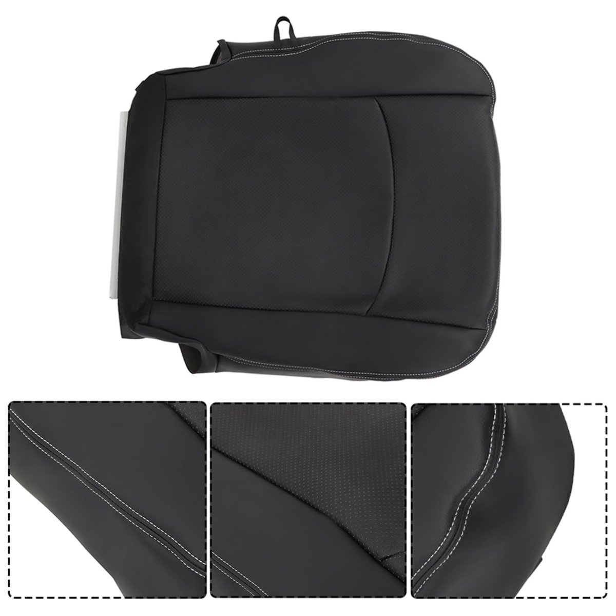 Bottom Black Seat Cover Replacement For Ram 1500 2500 3500 Truck 2013 2014 2015 2016 2017 2018 Custom Fit Artificial Leather