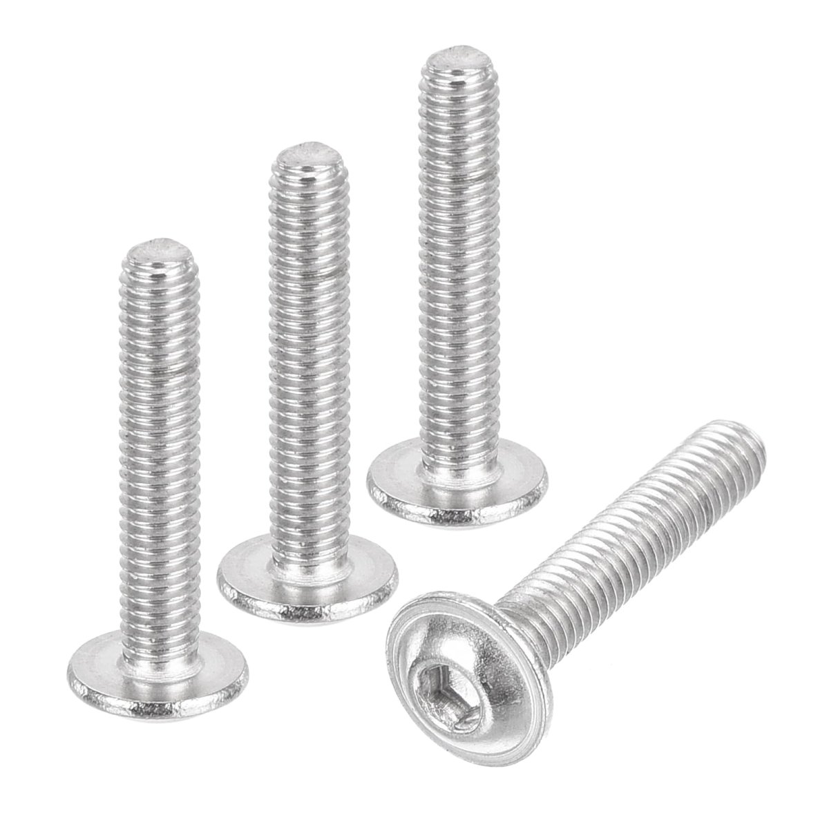100 Pieces M3 0 5x15mm Flanged Button Head Socket Cap Screws 304 Stainless Steel Drive Fasteners Bolts Fully Threaded Machine