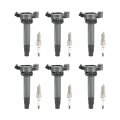Topteng 6x Ignition Coil Spark Plug Uf506 31ic71aa2756 For Toyota Highlander 2005-2010 Solara 2004-2008 Camry 2004-2006 3 3l V6
