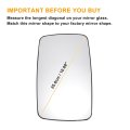 Car Rearview Left Driver Side Upper Part Mirror Glass Replacement W Backing Plate Convex Heated White For Mercedes Sprinter