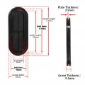 Flyshop Black 40 X 110 Mm 1-9 16 4-11 32 Drill Hole Double-sided Oval Grommets Synthetic Rubber Firewall Plugs Wire Protector