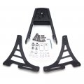 Httmt Mt141-f- Motorcycle Black Flame Fire Style Backrest Sissy Bar With Leather Pad Compatible H-d Sportster Xl883c Xl883r