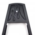 Httmt Mt141-f- Motorcycle Black Flame Fire Style Backrest Sissy Bar With Leather Pad Compatible H-d Sportster Xl883c Xl883r