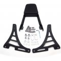 Httmt Mt141-f- Motorcycle Black Flame Fire Style Backrest Sissy Bar With Leather Pad Compatible H-d Sportster Xl883c Xl883r