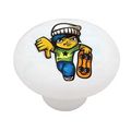 Skateboarder Attitude Dude High Gloss Ceramic Drawer Knob 