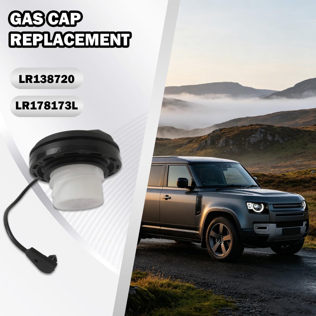 Lr178173l Fuel Cap Replacement For Range Rover Evoque Velar Lr138720 Gas Land Defender Discovery And Sport 2013 To 2025