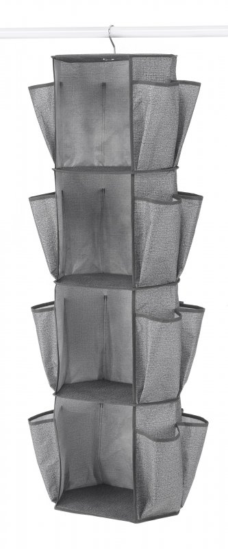 Whitmor Rotating Crosshatch Gray Closet Organizer 10 X 15 48 Inches