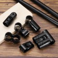 4 Pcs Double Port Parallel Pipe Clamps 1-1 8 Saddle Metal Connectors Corner Fittings End Rails Clamp With Screws For Diy Shelf 