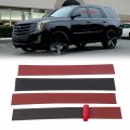 4pc Door Trim Cover Kit Black For Cadillac Escalade 07-14 Pillar Posts Set 