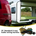 Version Trailer Wire Harness 25 Feet 4-way Flat Plug For Camper Boat Utility Marine Cargo