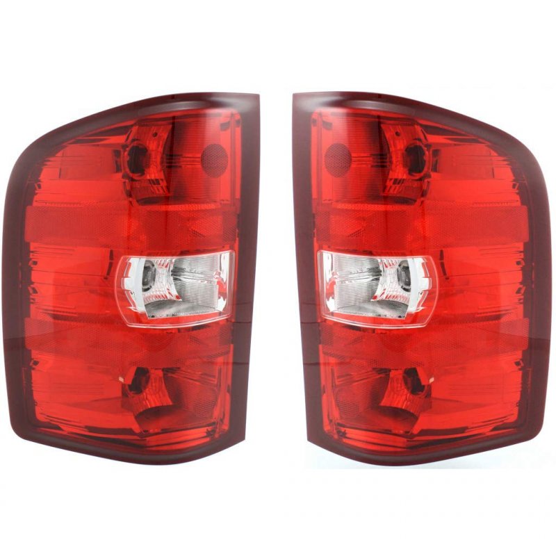 2007 2008 2009 2010 Chevy Silverado 1500 Tail Light Assembly Pair Driver And Passenger Side W Bulbs Replaces Gm2800207