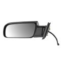 Side View Mirror For Gmc K2500 1994 1995 1996 Driver Black Housing Electric Adjustment Clear Rectangular Glass Door Mount Fold 