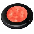 Hella Marine Slim Line Led Enhanced Brightness Round Courtesy Lamp Red Black Plastic Bezel 12v 