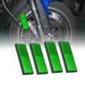4pcs M6x0 8 Green Plastic Universal Screw Mount Reflective Warning Reflector For Motorcycle Bike