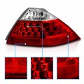 Amerilite Clear Red Replacement Taillights Housing No Led Kit For 2006-2007 Honda Accord 4-door Sedan Passenger And Driver Side