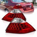 Amerilite Clear Red Replacement Taillights Housing No Led Kit For 2006-2007 Honda Accord 4-door Sedan Passenger And Driver Side