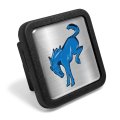 Ford Bronco Trailer Tow Hitch Receiver Cover Blue On Silver Rubber Heavy Duty 2 In Plug For Class 3 And 4 Officially Licensed 