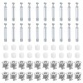 30set 15x14mm Furniture Cam Lock Fitting With 5 8x40mm Dowel Fasteners 3-in-1 Metal Board Connecting Screws Bolts Assortment 