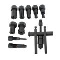 10pcs Motorcycle Inner Bearing Disassembly Tool Kit Wheel Puller 8-25mm