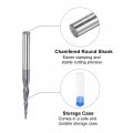 Uxcell Tapered Ball Nose End Mill Tisin Coated Solid Carbide 2 Flute Spiral Milling Cutter 0 5mm Radius 1mm Diameter 4mm Shank