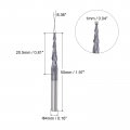 Uxcell Tapered Ball Nose End Mill Tisin Coated Solid Carbide 2 Flute Spiral Milling Cutter 0 5mm Radius 1mm Diameter 4mm Shank