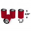 Graphics More Paw Print Dog Cat White On Black Tire Rim Wheel Aluminum Valve Stem Caps