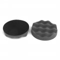 2 Pcs Car Auto 5 Diameter Round Black Foam Buffing Polishing Pads 