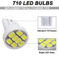 T10 194 168 White Led Dash Instrument Lights With Twist Lock Sockets Super Bright 12v 8-smd Bulbs For Gauge Cluster Dashboard