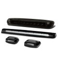 Auto Dynasty For Silverado Sierra Gmt900 Black Yellow Led Cab Roof Running Light Dual Row Smoked 3rd Brake 